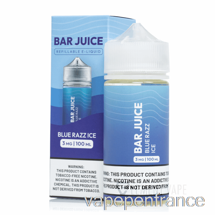 Glace Bleue Razz - Jus De Barre - Stylo Vape 100 Ml 3 Mg